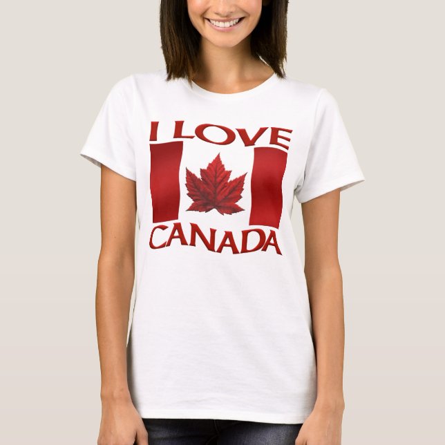 I Love Canada Women's Tank Top Canada Souvenir Top (Front)