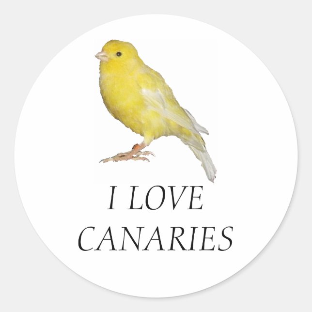 I LOVE CANARIES Stickers (Front)
