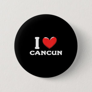 I Love Cancun Mexico 6 Cm Round Badge