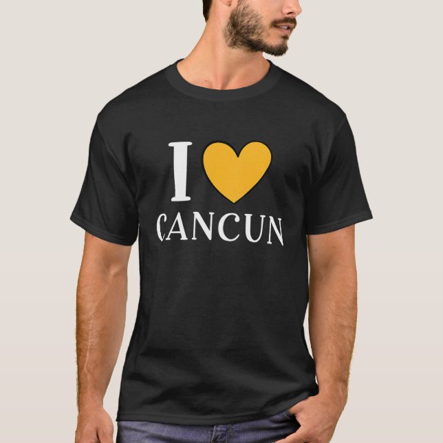 I Love Cancun Mexico Vacation 8 T-Shirt (Front)