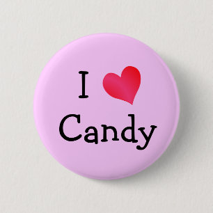 I Love Candy 6 Cm Round Badge