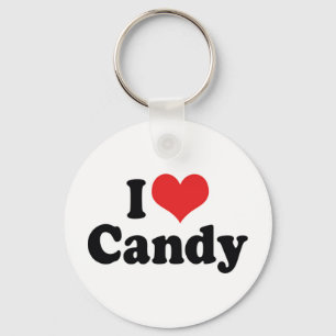 I Love Candy Keychain