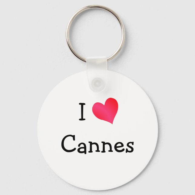 I Love Cannes Key Ring (Front)