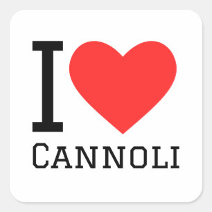 I love cannoli square sticker