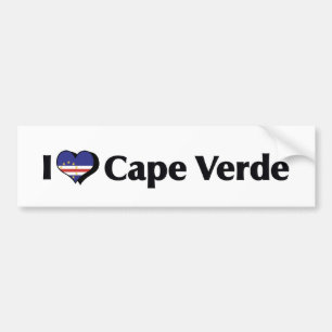 I Love Cape Verde Flag Bumper Sticker