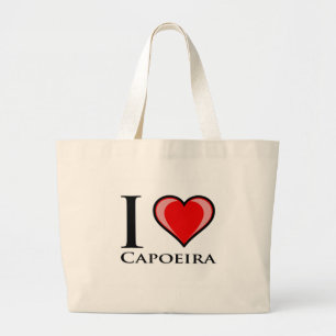 I Love Capoeira Large Tote Bag