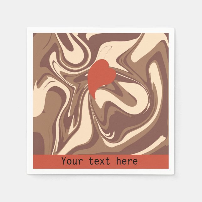 I love cappuccino custom napkin (Front)