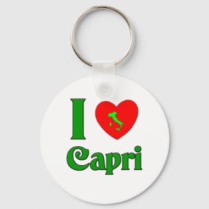 I Love Capri Italy Key Ring