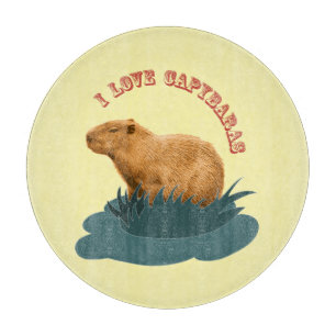 I Love Capybaras Cute Capybara Lover Cutting Board