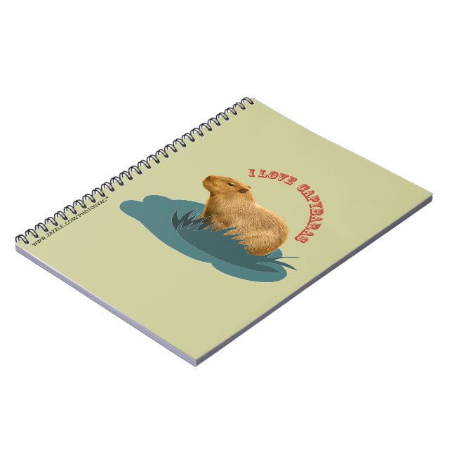 I Love Capybaras Cute Capybara Lover Notebook (Left Side)