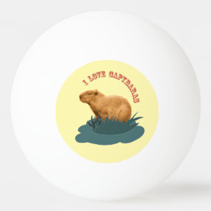 I Love Capybaras Cute Capybara Lover Ping Pong Ball