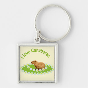 I love Capybaras Key Ring