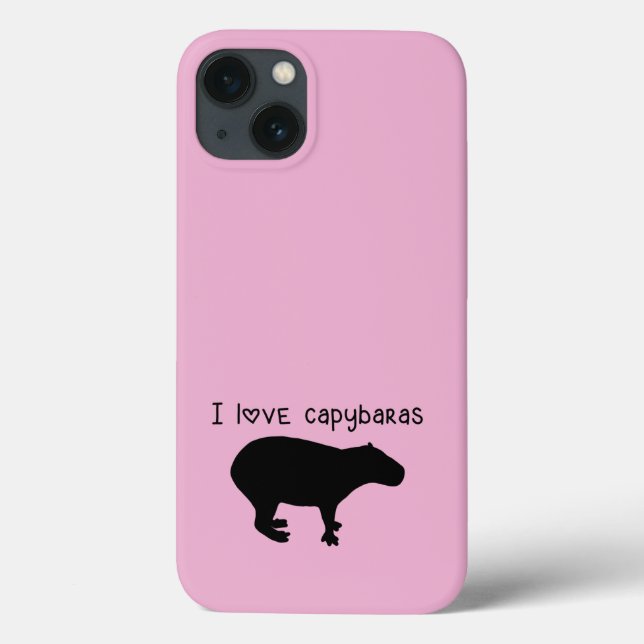 I Love Capybaras Lotus Pink Case-Mate iPhone Case (Back)