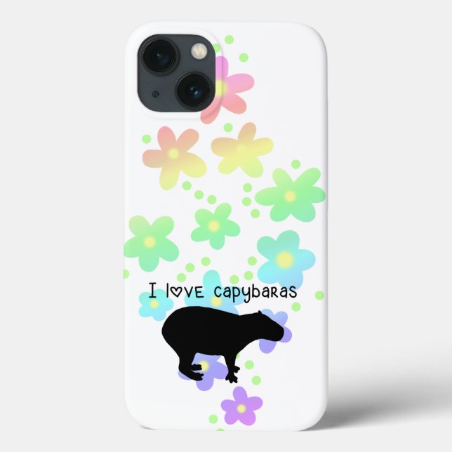 I Love Capybaras Rainbow Case-Mate iPhone Case (Back)