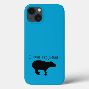 I Love Capybaras Teal Blue Case-Mate iPhone Case