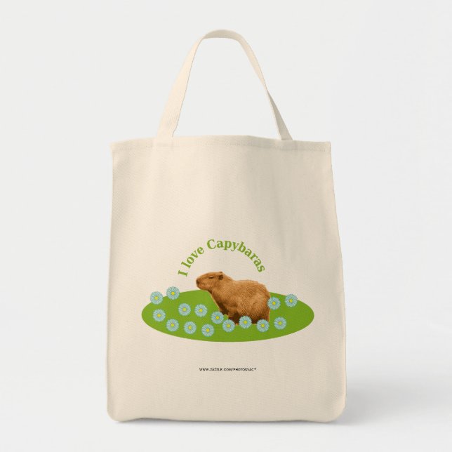 I love Capybaras Tote Bag (Front)
