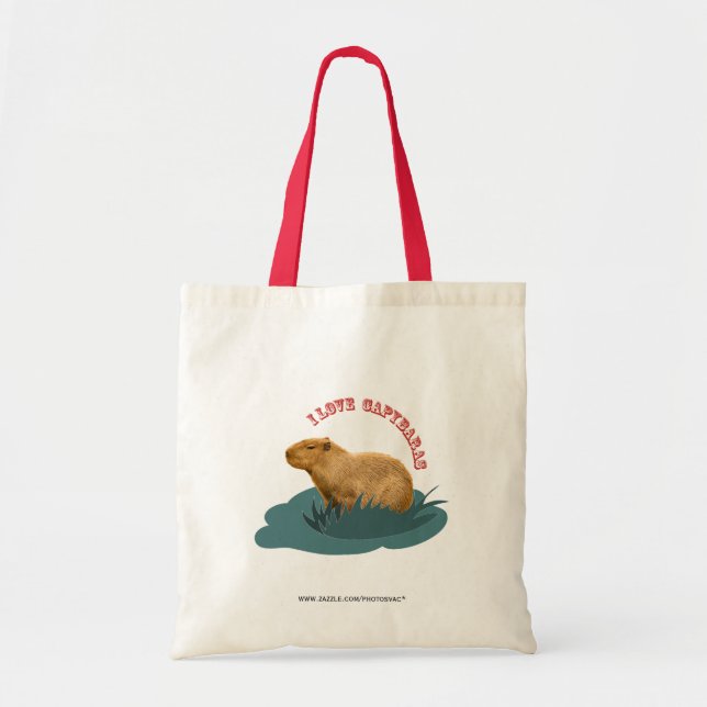 I love capybaras tote bag (Front)