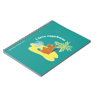 I Love Capybaras Tropical Beach Art Notebook