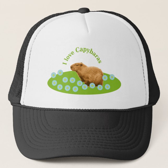 I love Capybaras Trucker Hat (Front)