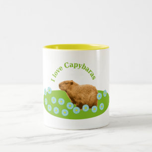 I love Capybaras Two-Tone Coffee Mug