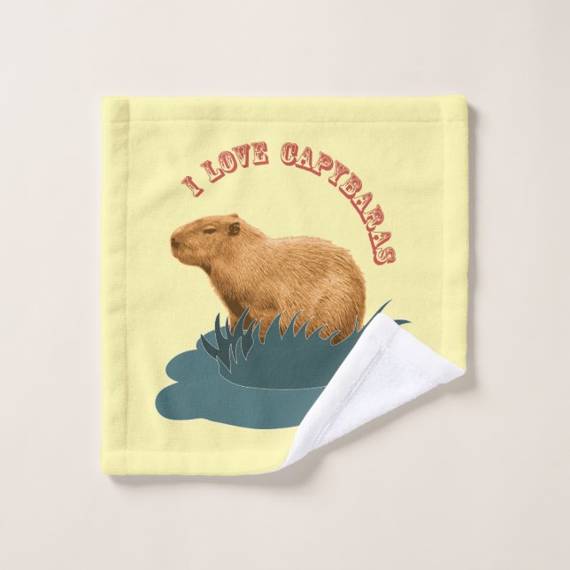 I Love Capybaras  Wash Cloth (Wash Cloth)