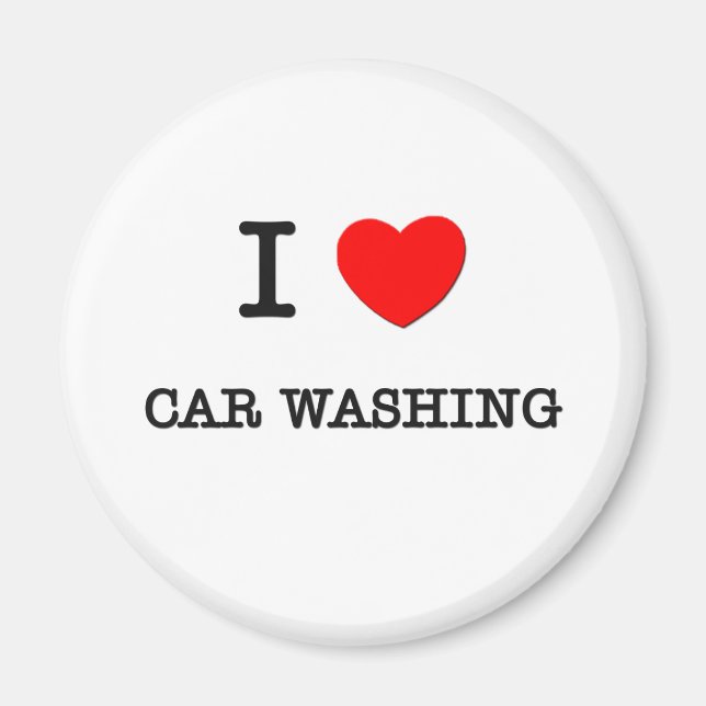 I LOVE CAR WASHING MAGNET (Front)