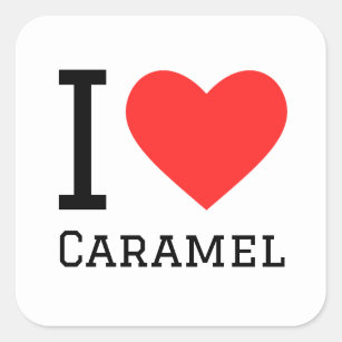 I love caramel square sticker