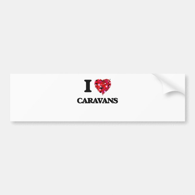 I love Caravans Bumper Sticker (Front)