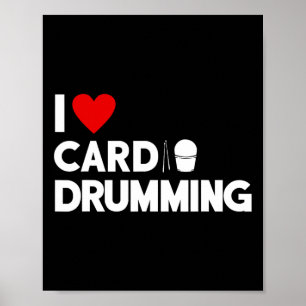 I Love Cardio Drumming Gym Fitness Cl Workout  Poster