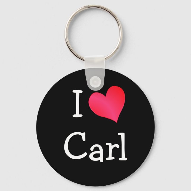 I Love Carl Key Ring (Front)