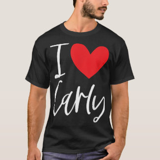 I Love Carly Name Personalised Girl Woman BFF Frie T-Shirt