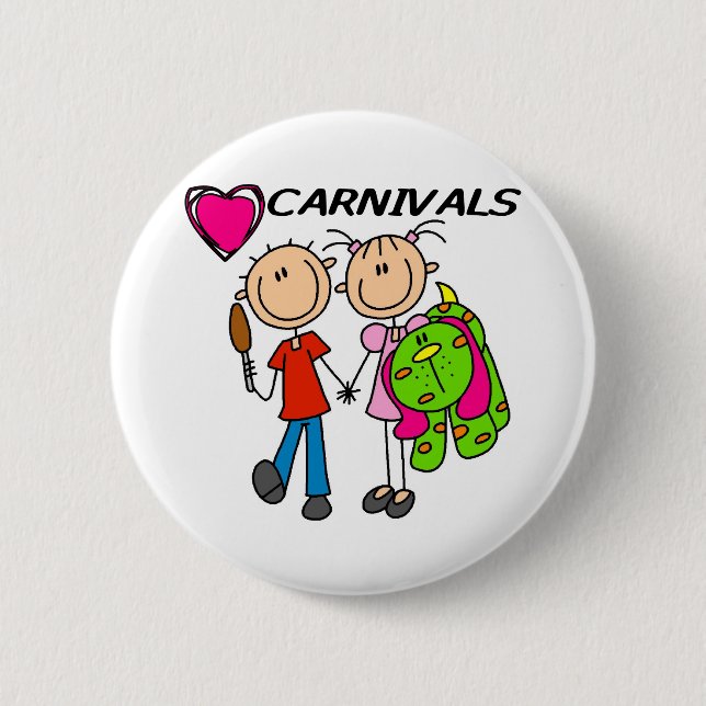 I Love Carnivals 6 Cm Round Badge (Front)