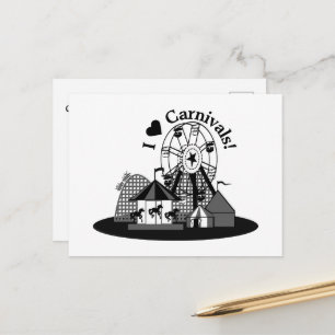 I Love Carnivals! Postcard