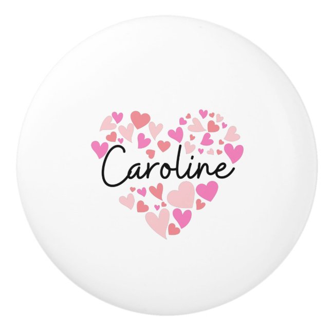 I love Caroline Ceramic Knob (Front)