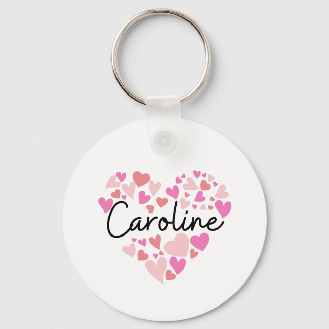 I love Caroline Key Ring (Front)