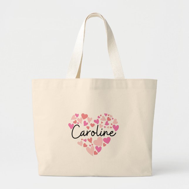 I love Caroline Large Tote Bag (Front)