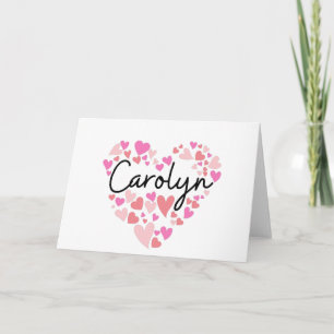 I love Carolyn - hearts for Carolyn Note Card