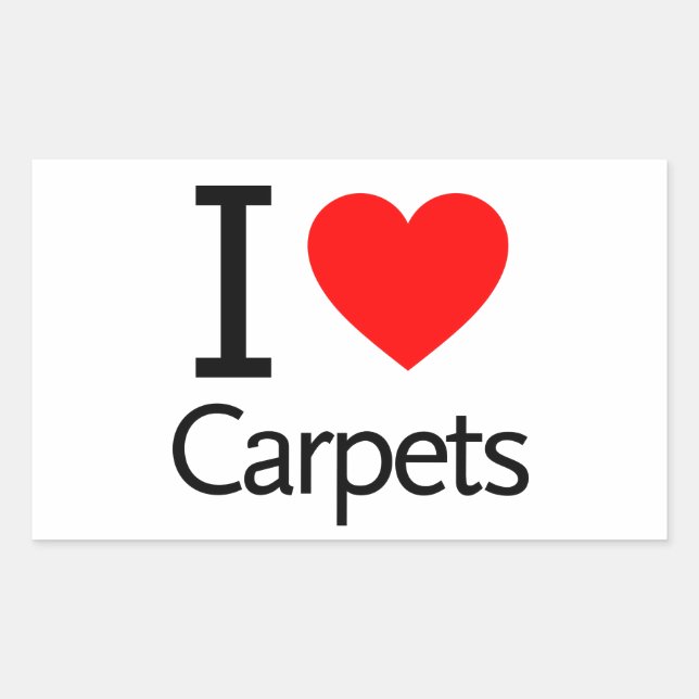 I Love Carpets Rectangular Sticker (Front)