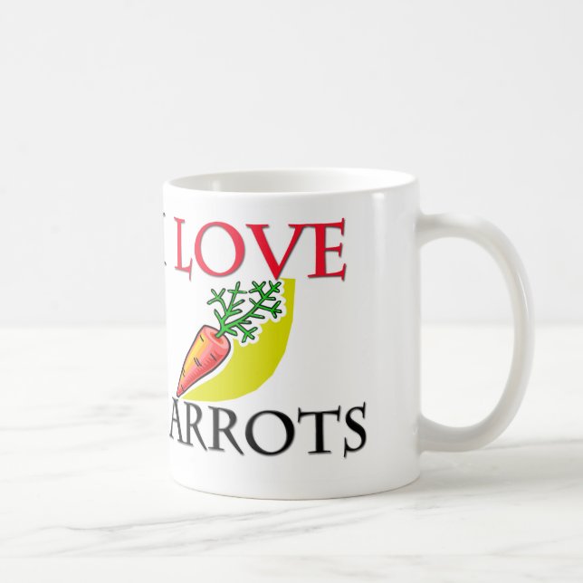 I Love Carrots Coffee Mug (Right)