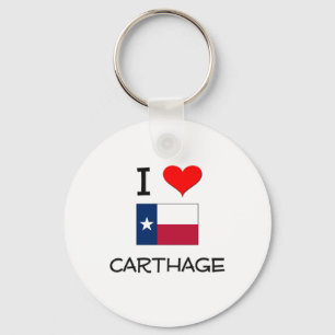 I Love Carthage Texas Key Ring