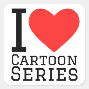 I love cartoon series  square sticker