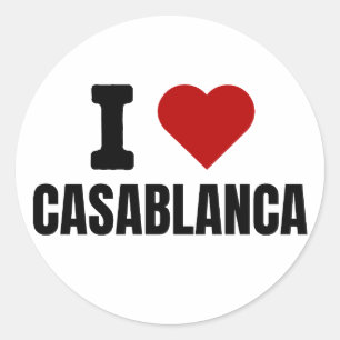 I love casablanca - I heart casablanca morocco Classic Round Sticker