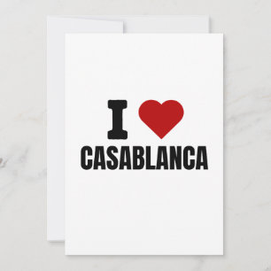 I love casablanca - I heart casablanca morocco Invitation