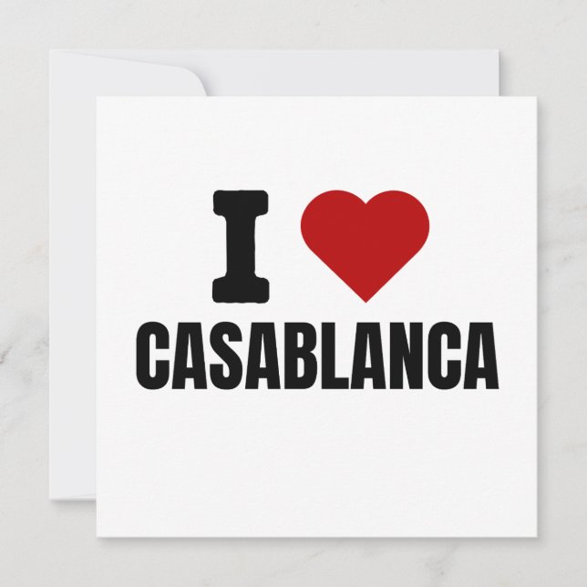 I love casablanca - I heart casablanca morocco Invitation (Front)