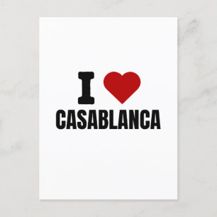 I love casablanca - I heart casablanca morocco Postcard