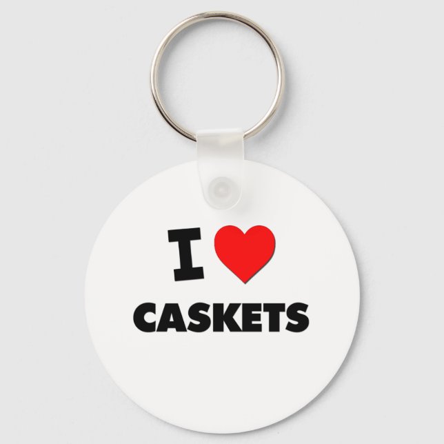 I love Caskets Key Ring (Front)