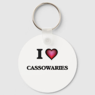 I Love Cassowaries Key Ring