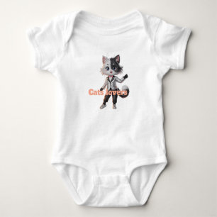 I love cat baby bodysuit