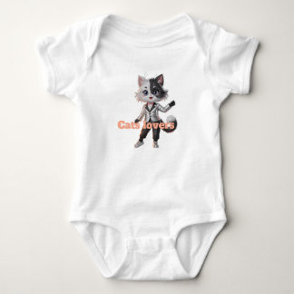 I love cat baby bodysuit