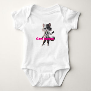 I love cat baby bodysuit